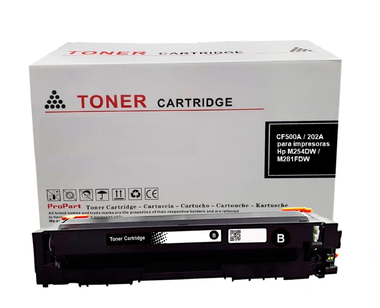 Toner generico negro CF500A 202A para impresoras Hp